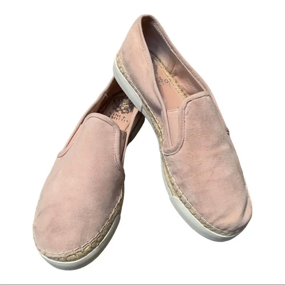 Vince Camuto Espadrille SlipOn Pink Suede Women’s Shoe 6.5
